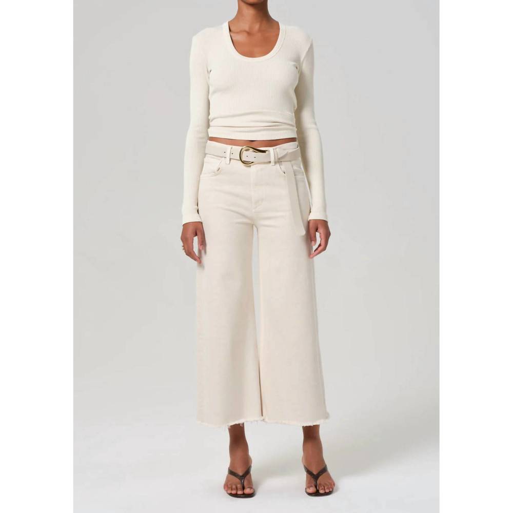 Citizens Of Humanity Cream Wide Leg Jeans NWT